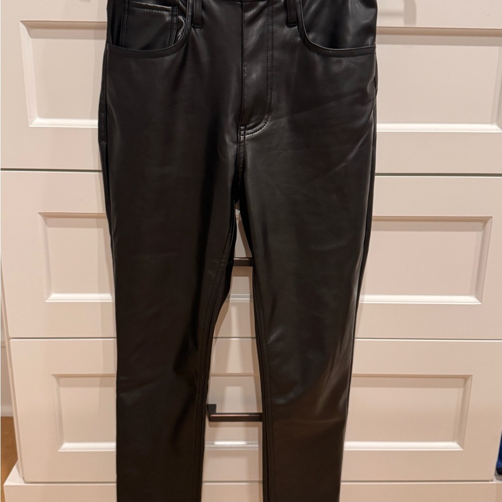 Sleek Black Faux Leather Pants